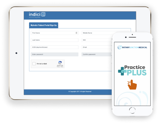 Practice Plus telehealth service connects to MyIndici | online doctor Botany